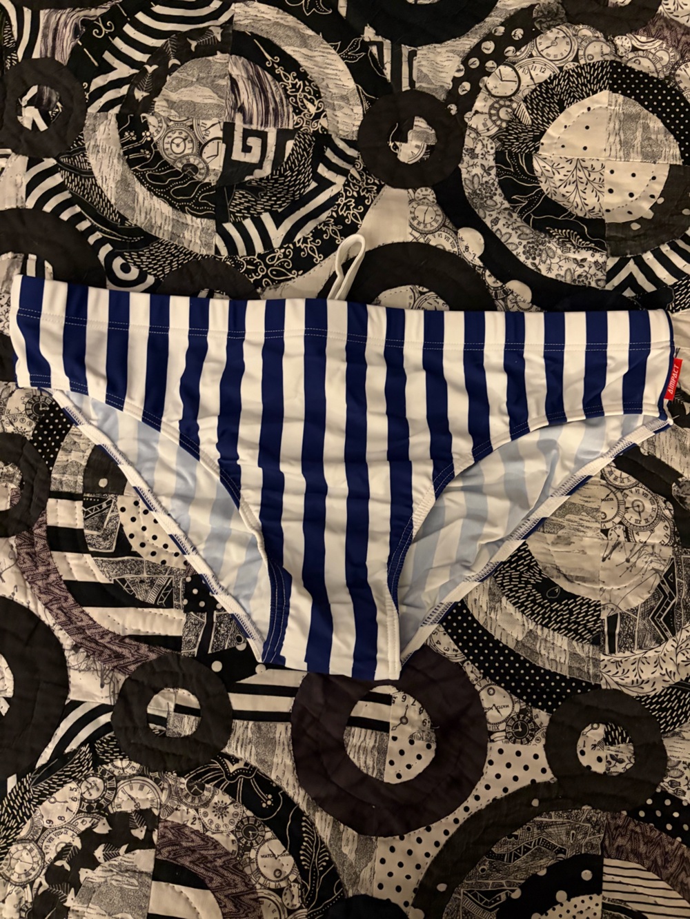 AIMPACT Blue & White Striped Swim Briefs NWT Men’s XL